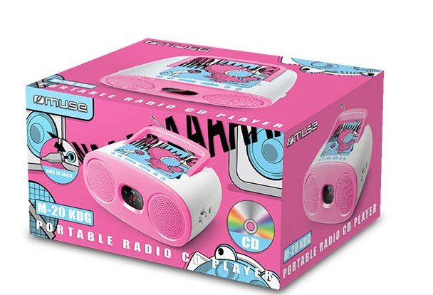 Radio Cd Muse M-20 Kdg Rosa  Portátil