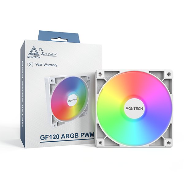 EAN 4710562744217 - Montech GF120 PWM Carcasa del ordenador Módulo de ventilador 12 cm Blanco 1 pieza(s) imagen 3