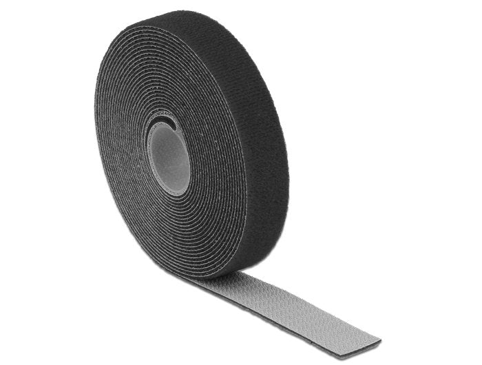 Delock Klettband Auf Rolle L 5 M X B 20 Mm Schwarz