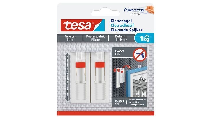 EAN 4042448563446 - TESA 77774 Interior Colgador Rojo, Blanco 2 pieza(s) imagen 1