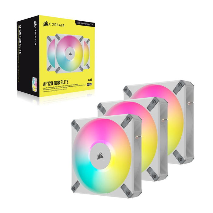 Ventilador Caja Adicional 12x12 Corsair Af120 Elite  Rgb Blanco Pack 3 Unidades