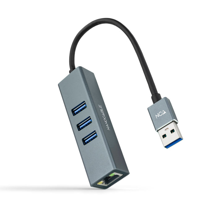 EAN 8433281011465 - Nanocable 10.03.0407 base para portátil y replicador de puertos Alámbrico USB 3.2 Gen 1 (3.1 Gen 1) Type- imagen 1