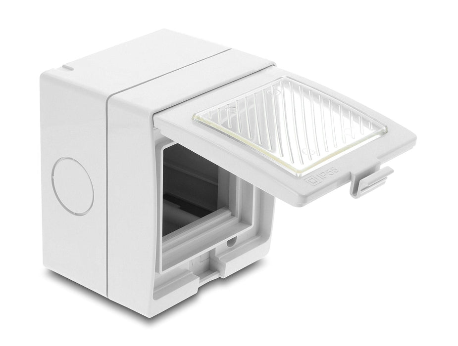 Delock Easy 45 Carcasa De Superficie Ip55 Resistente Al Agua 2 Port