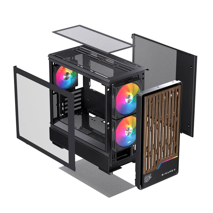 EAN 6977277363654 - Einarex EXCS-PM-400R-B carcasa de ordenador Midi Tower Negro imagen 17