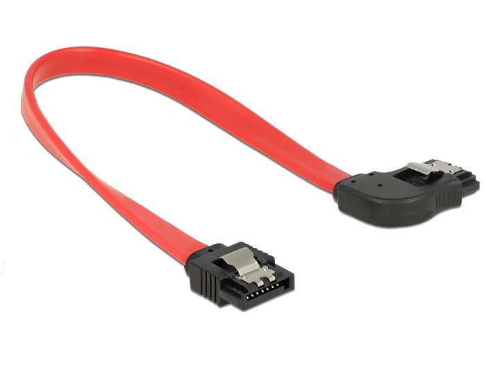 Delock Sata 6 Gb S Cable Gerade Auf Rechts Gewinkelt 20 Cm Rot