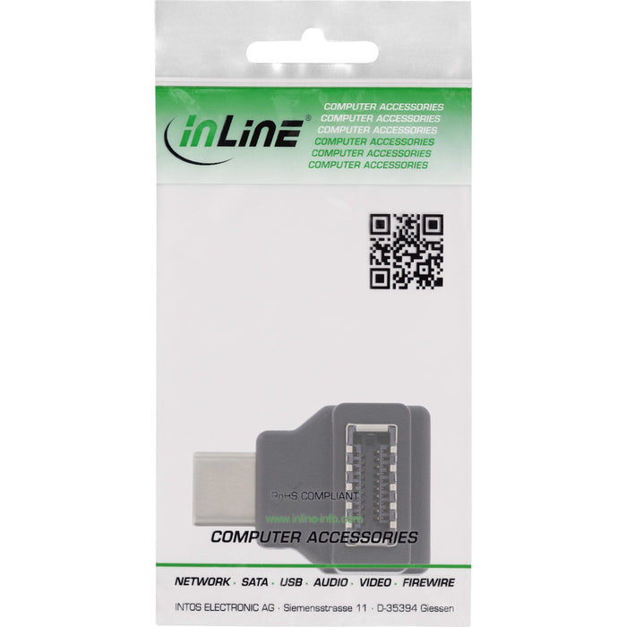Inline® Usb 3.2 Adapter, Usb-C Macho A Internal Usb-E Front Panel Socket