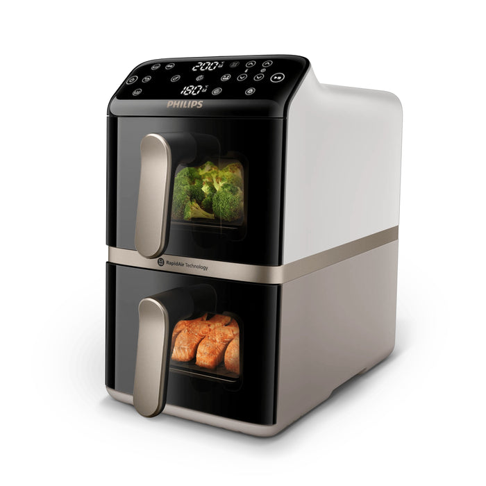 Philips 4000 Series Na462/80 Freidora Doble 10 L Independiente 2750 W Freidora De Aire Caliente Negro, Oro, Gris