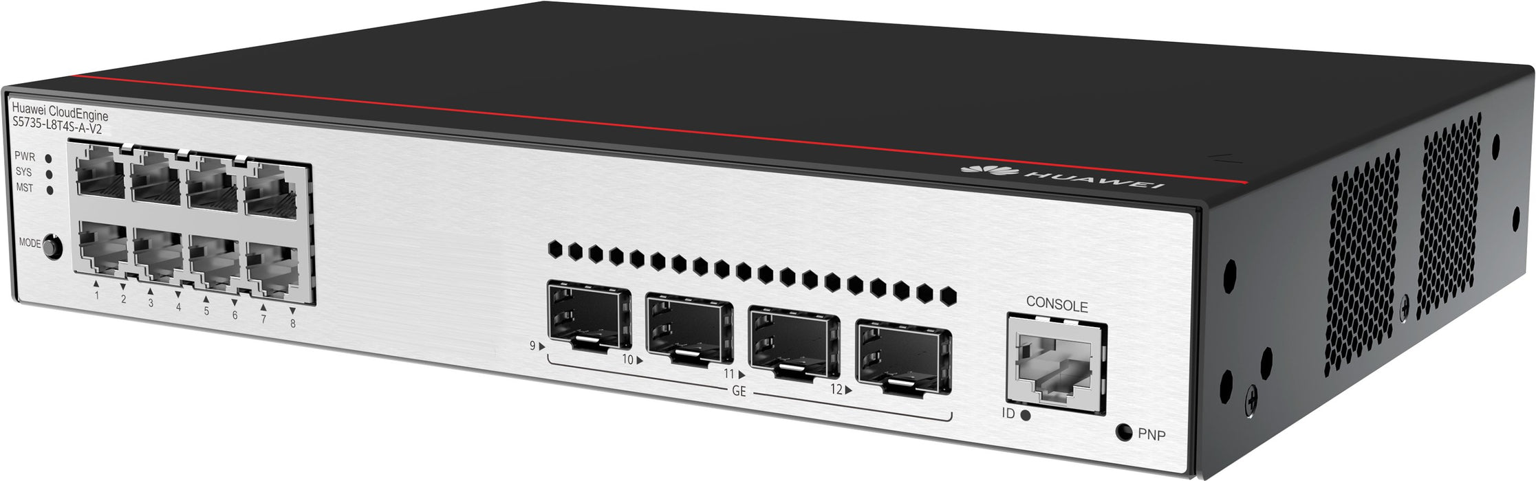 EAN 6901443421831 - Huawei CloudEngine S5735-L8T4S-A-V2 Gestionado L3 Gigabit Ethernet (10/100/1000) 1U Negro, Plata imagen 4