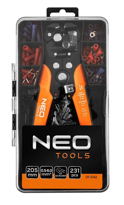 Pelacables Automático Neo Tools 205 Mm, Frontal + 230 Conectores
