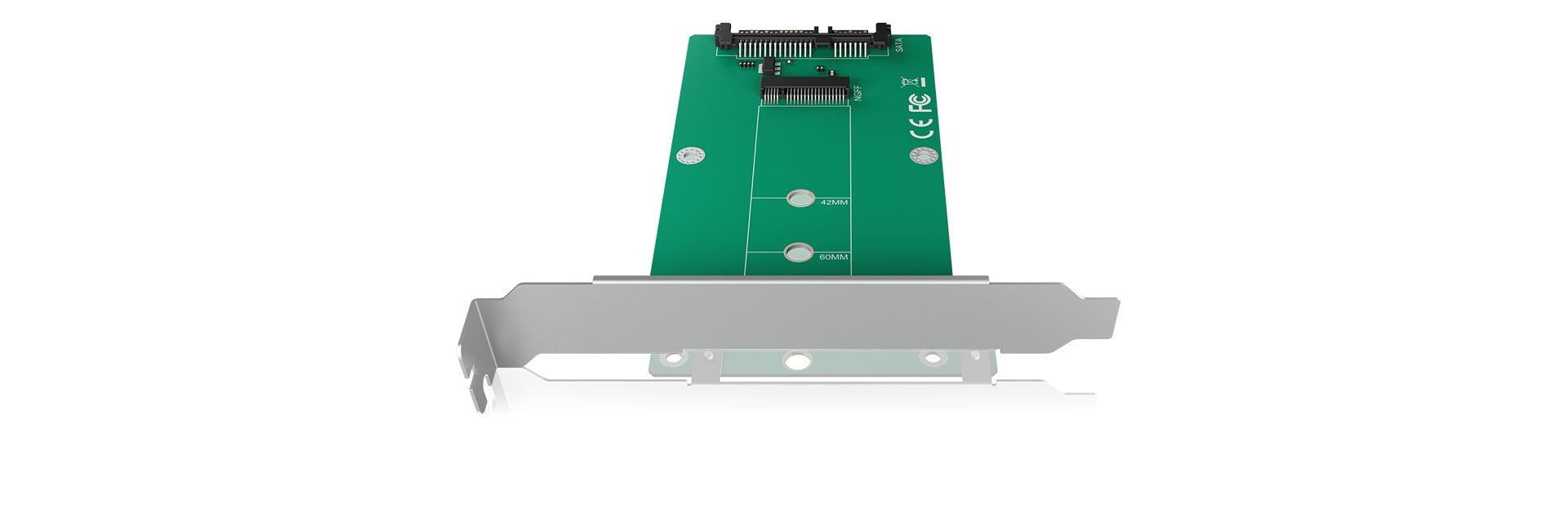 Icy Box Ib-Cvb516 Konverterkarte Unterstuetzt M.2 Sata Zu Sata Mit Uebertragungsgeschwindigkeiten Bis Zu 6 Gbit S (60106)