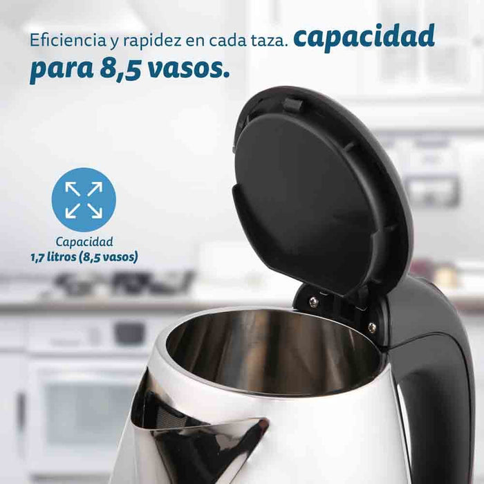 EAN 8426156013114 - Grunkel HV-16GX tetera eléctrica 1,7 L 2200 W Acero inoxidable imagen 3