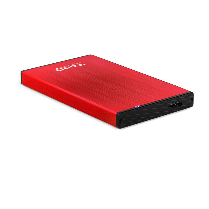 EAN 8433281009653 - TooQ TQE-2527R caja para disco duro externo Caja de disco duro (HDD) Negro, Rojo 2.5" imagen 2
