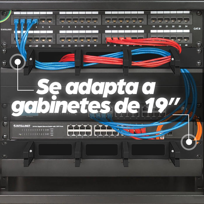 EAN 0766623711074 - Intellinet 711074 accesorio de bastidor Panel de gestión de cables imagen 2
