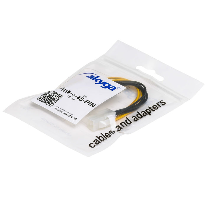 EAN 5901720131324 - Akyga AK-CA-10 cable de transmisión Negro, Amarillo 0,15 m imagen 2