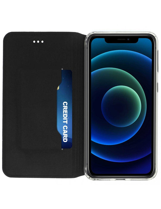 Akashi Funda Folio Con Stand Negro Apple Iphone 12 Pro