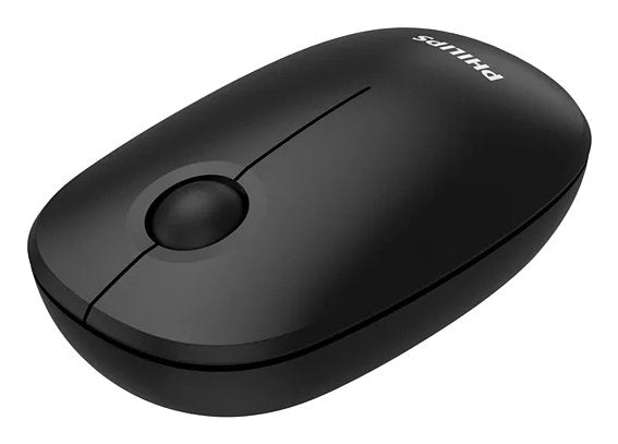 Mouse Philips Wireless Spk7378b 2.4ghz 1600 Dpi DiseãO Silencioso Negro Ergonomico Ambidiestro