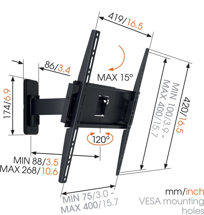 EAN 8712285337086 - Vogel's MA 3030 165,1 cm (65") Negro imagen 3