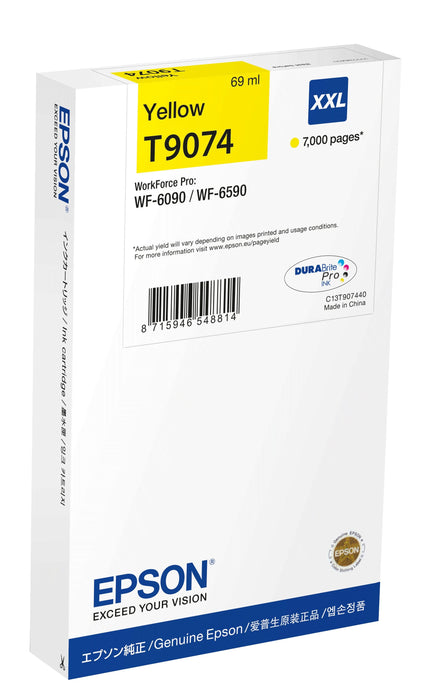 Tinta Original Epson T9074 69 Ml Tamaño Xxl Amarillo