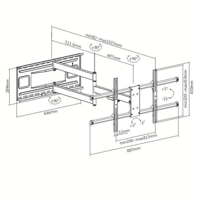 EAN 8059018362169 - Techly ICA-PLB 490 soporte para TV 2,03 m (80") Negro imagen 3