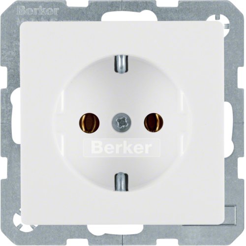 Berker 41436089 Schuko-Steckdose Polarweiss Samt