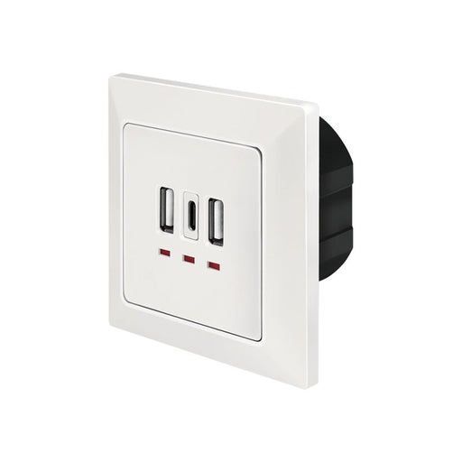 EAN 4052792061376 - LogiLink PA0254 toma de corriente 2 x USB A + 1 x USB C Blanco imagen 1