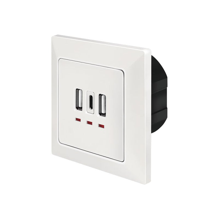 EAN 4052792061376 - LogiLink PA0254 toma de corriente 2 x USB A + 1 x USB C Blanco imagen 1
