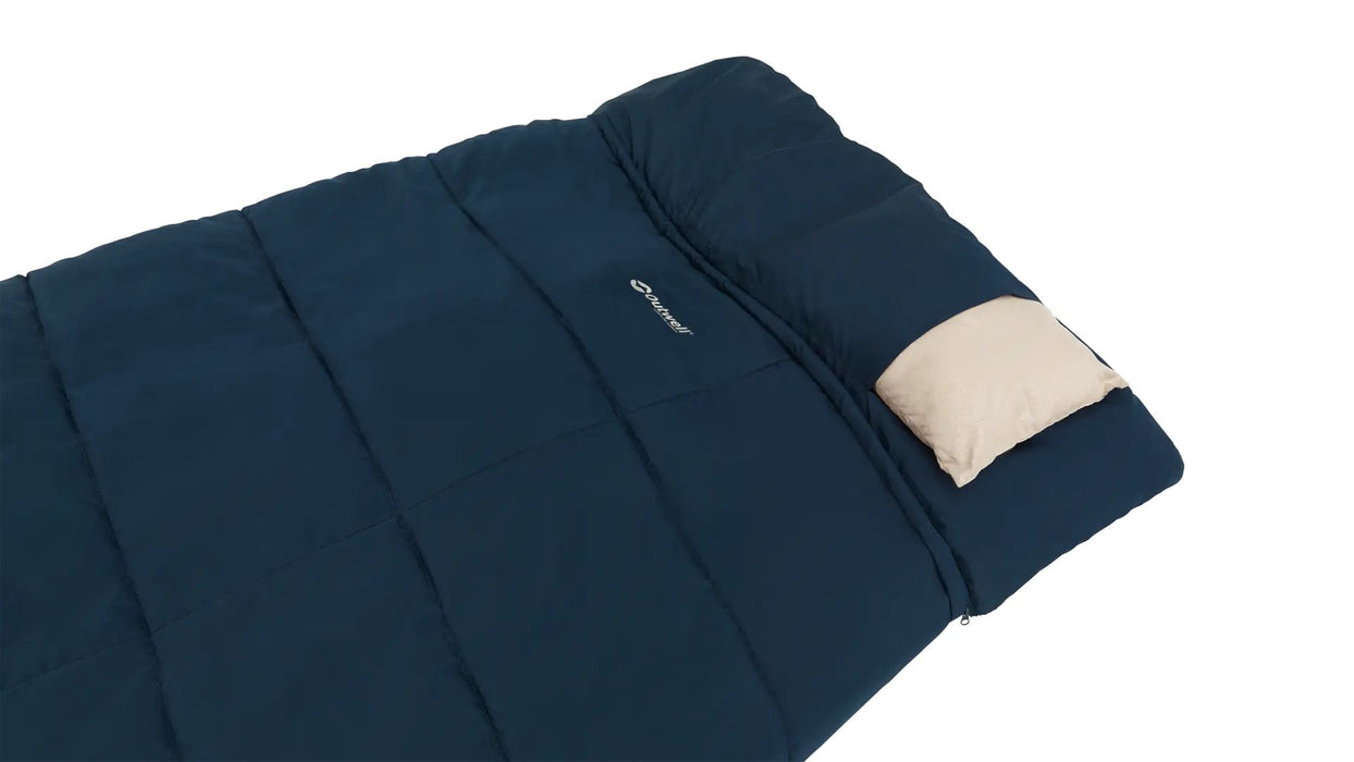 Saco De Dormir Outwell Contour Lux Xl, Cremallera Izquierda, Azul Oscuro.