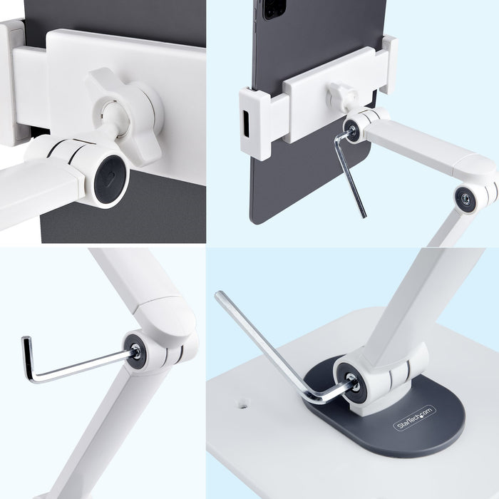 EAN 0065030895811 - StarTech.com ADJ-TABLET-STAND-W mueble y soporte para dispositivo multimedia Blanco Tableta Carro para ad imagen 6