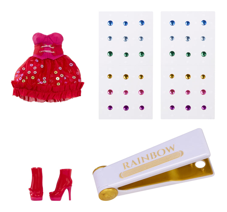 EAN 0035051597803 - Rainbow High Be Dazzling Fashion Dolls- Vivienne Rouge (Red) imagen 3