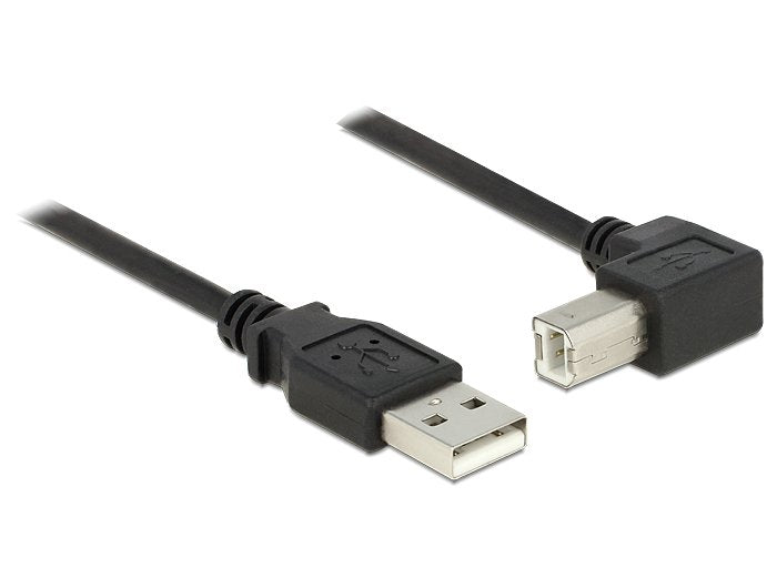 Cable Delock  Usb 2.0 Typ-A Stecker > Usb 2.0 Typ-B Stecker Gewinkelt 5m Schwarz