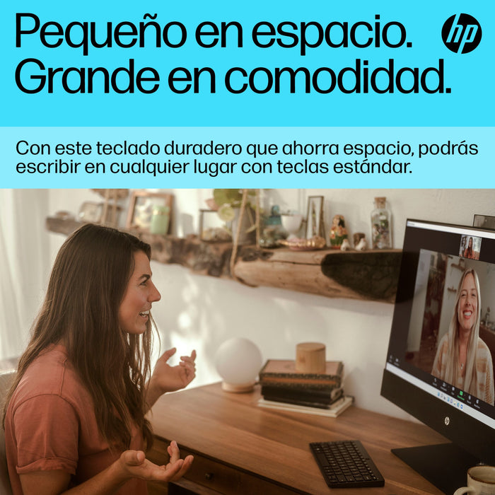 EAN 0196548516001 - HP 350 BLK Compact Multi-Device Keyboard teclado Hogar Negro imagen 8