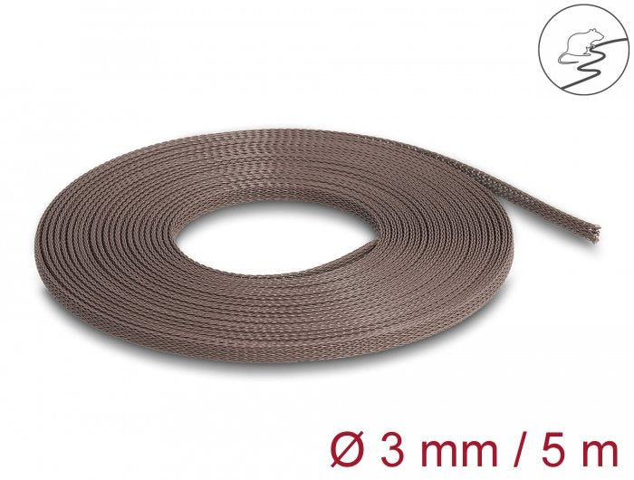 Delock Funda Trenzada A Prueba De Roedores Emirable 5 Mx 3 Mm Marrón