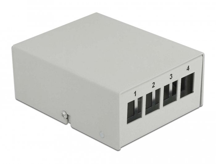 Delock Keystone Patchpanel 4 Port Grau
