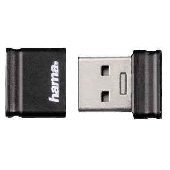 Hama Smartly Memoria Pendrive Usb 2.0 Con Tapa - 32gb De Capacidad - 10mb/S De Transferencia - 21x15x6.5mm - Negro