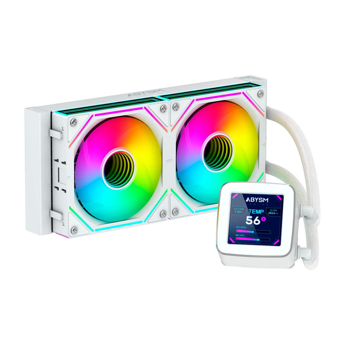 Refrigeración Líquida Cpu Abysm Gaming Oceanic 240 White Argb Velocidad De Ventiladores Y Otros Parámetros