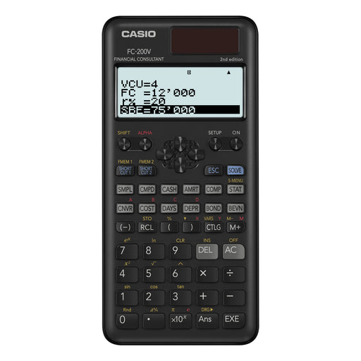 EAN 4549526613593 - Casio FC-200V-2 calculadora Escritorio Calculadora financiera Negro imagen 1