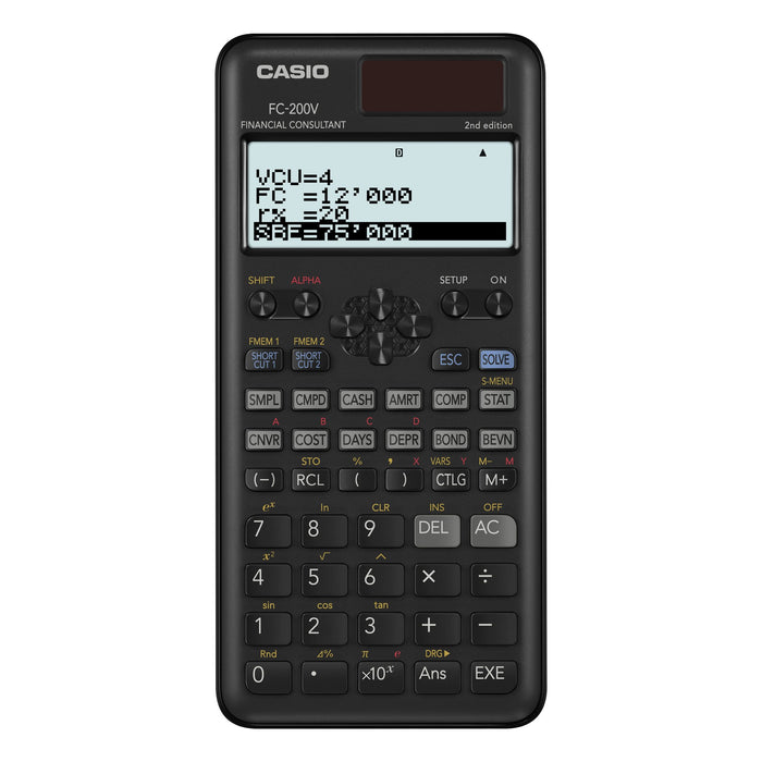 EAN 4549526613593 - Casio FC-200V-2 calculadora Escritorio Calculadora financiera Negro imagen 1