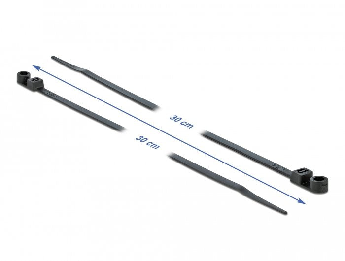 Bridas Delock Con Ojal De Fijación L 300 X W 4,8 Mm Negro 10 Piezas