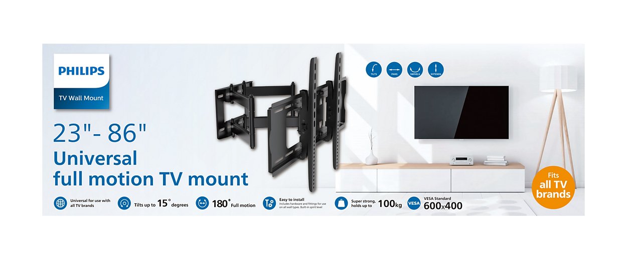 EAN 4895229125155 - Philips SQM9640/00 soporte para TV 2,18 m (86") Negro imagen 2