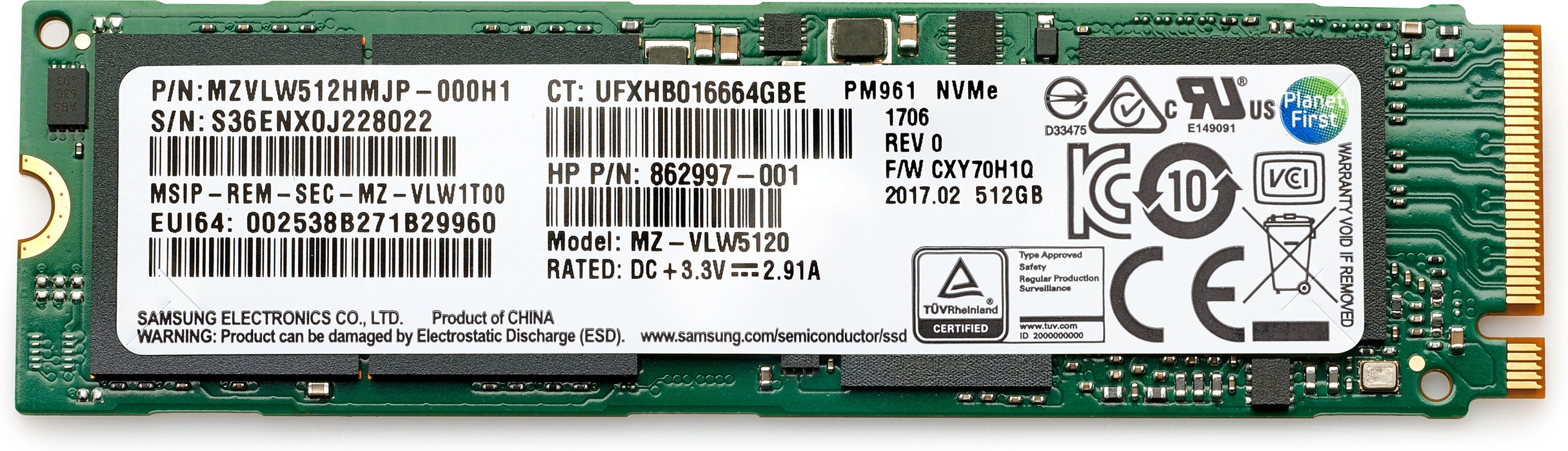 EAN 0195908687382 - HP 1TB PCIe 4x4 NVMe TLC SSD PCI Express imagen 1