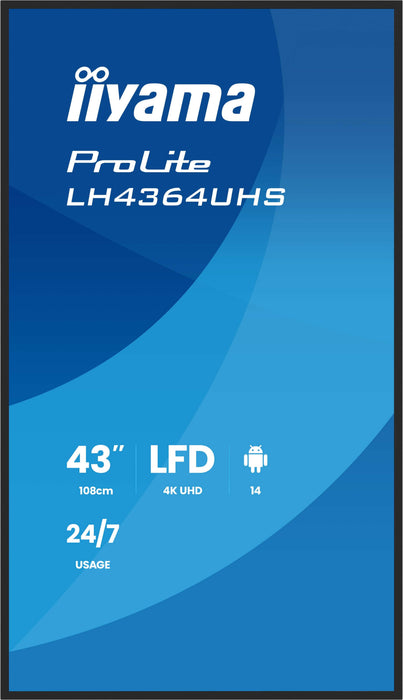 EAN 4948570125302 - iiyama LH4364UHS-B1AG pantalla de señalización Pantalla plana para señalización digital 109,2 cm (43") LE imagen 3