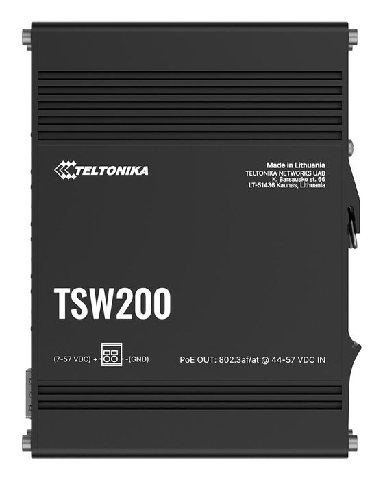 EAN 4779051843671 - Teltonika TSW200 No administrado Gigabit Ethernet (10/100/1000) Energía sobre Ethernet (PoE) Negro imagen 1