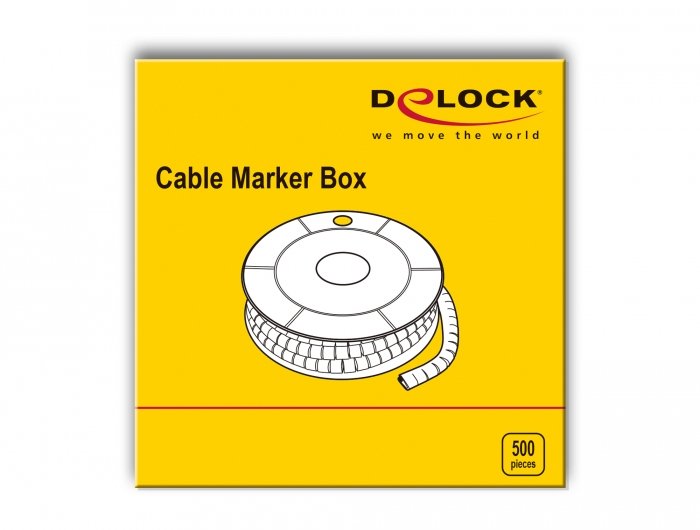 Delock Cablemarker Box, Nr: 5, Gelb, 500 Stück