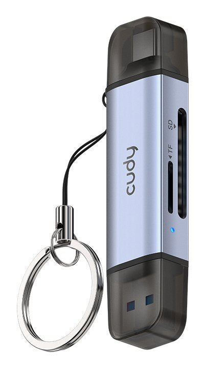 EAN 6971690794873 - Cudy lector de tarjeta USB 2.0 Type-A/Type-C Gris, Plata imagen 2