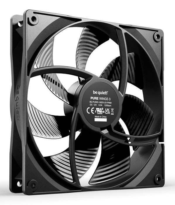 EAN 4260052193853 - be quiet! Pure Wings 3 140 mm PWM Triple Pack Carcasa del ordenador Ventilador 14 cm Negro 3 pieza(s) imagen 2