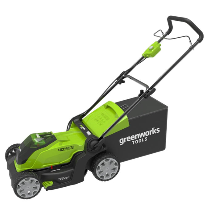 Greenworks Cortacésped Eléctrico G40lm41k4 - 40 V - 41 Cm - 1 Batería 4 Ah + 1 Cargador - Verde