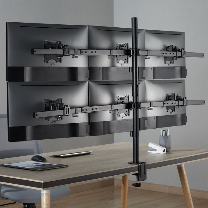 Inline® Desk Bracket For 6x Tv / Led / Tft Display Up A 81cm 32" Max. 7kg Negro