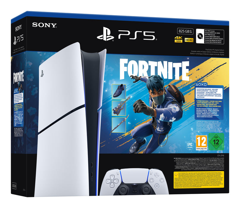 EAN 0711719021735 - Sony PlayStation 5 Digital Edition - Fortnite Flowering Chaos Bundle 825 GB Wifi Negro, Blanco imagen 4