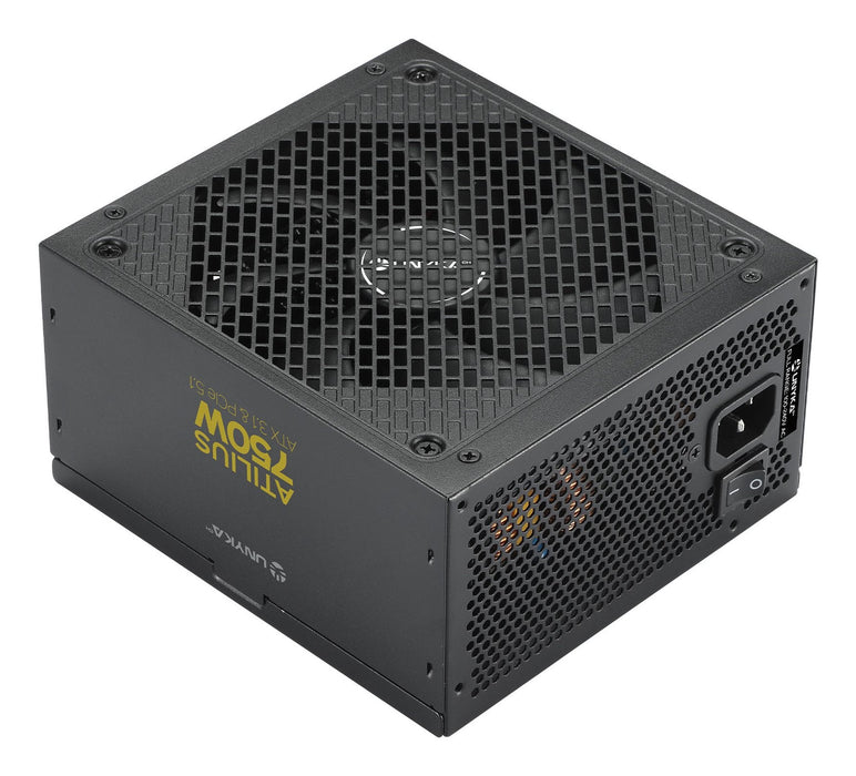 Fuente De Alimentacion Unykach Atilius 3.1 Black 750w 80 Plus Gold 750w Atx 3.1 - Full Modular - Ventilador 120mm