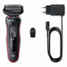 EAN 4210201430865 - Braun Series 5 50-R1000s Máquina de afeitar de láminas Negro, Rojo imagen 5